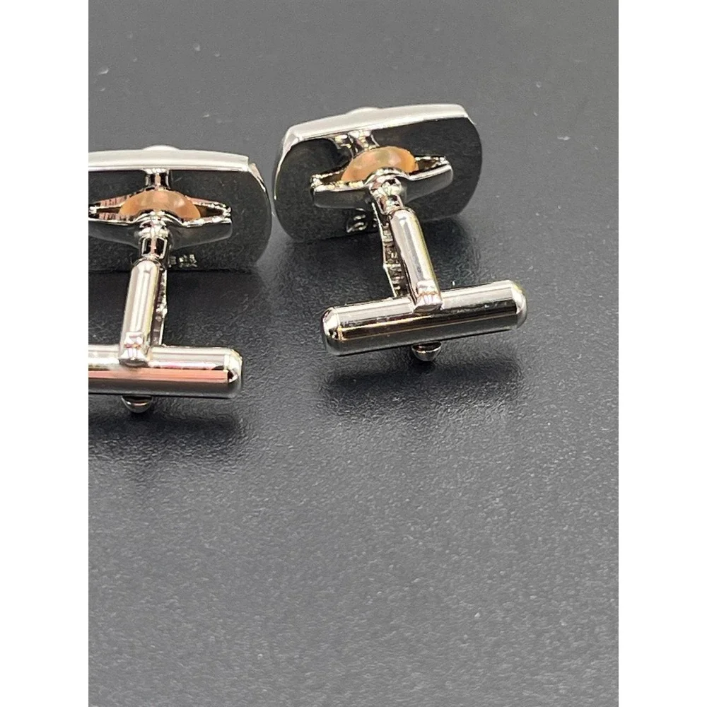 Japanese Vintage Akoya Pearl Tie Clip Cuff Link Set 2013 Japan 10k Gold Plated